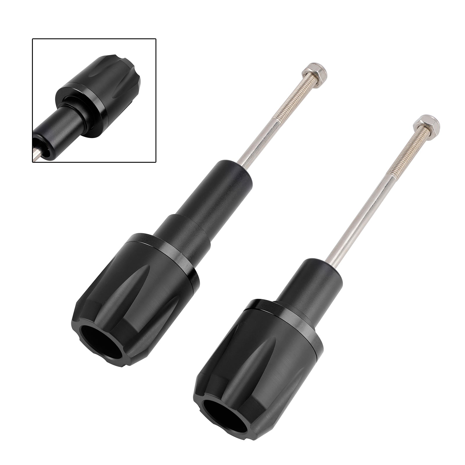 2017-2023 KAWASAKI NINJA 650 FRODO DE ALUMULAÇÃO DE CRAÇA DE CRAÇA PROTEÇÃO DE BLACK BLACK