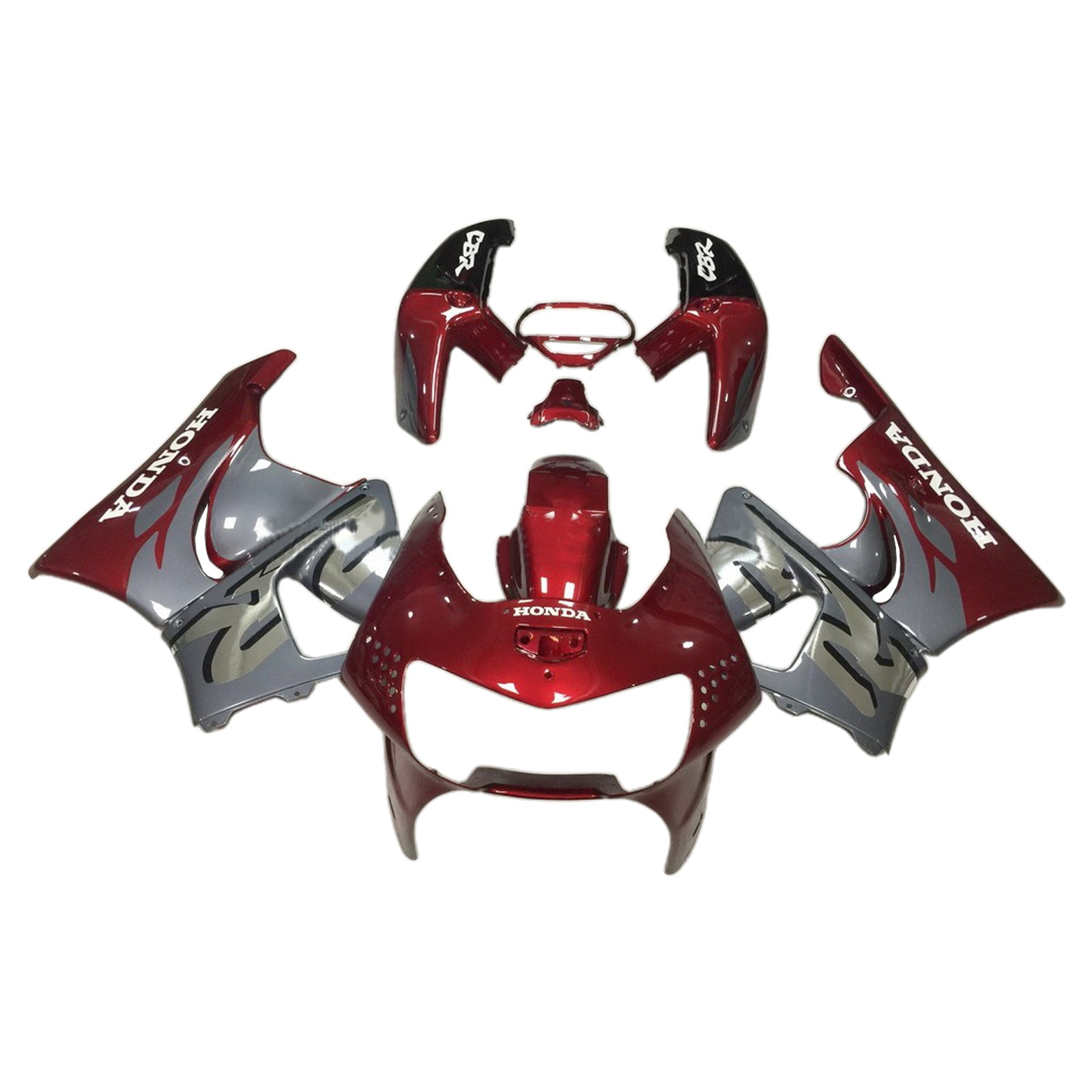 Amotopart 1998-1999 Honda CBR900RR 919 Red Grey Fairing Kit