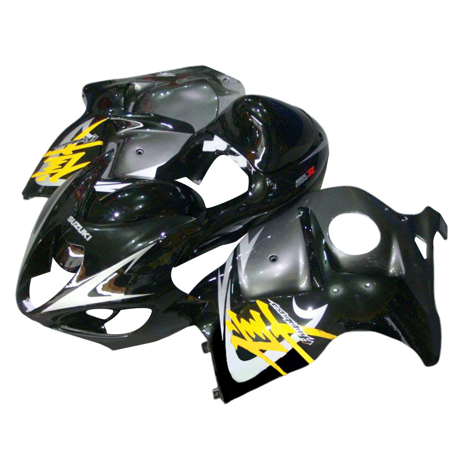 Amotopart 1999-2007 GSX1300R Hayabusa Suzuki Gray & Black Fairing Kit
