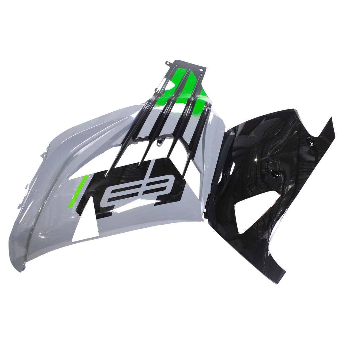 Amotopart 2012-2026 Kawasaki ZX-14R ZZR1400 Grå Sort Hvid Fairing Kit