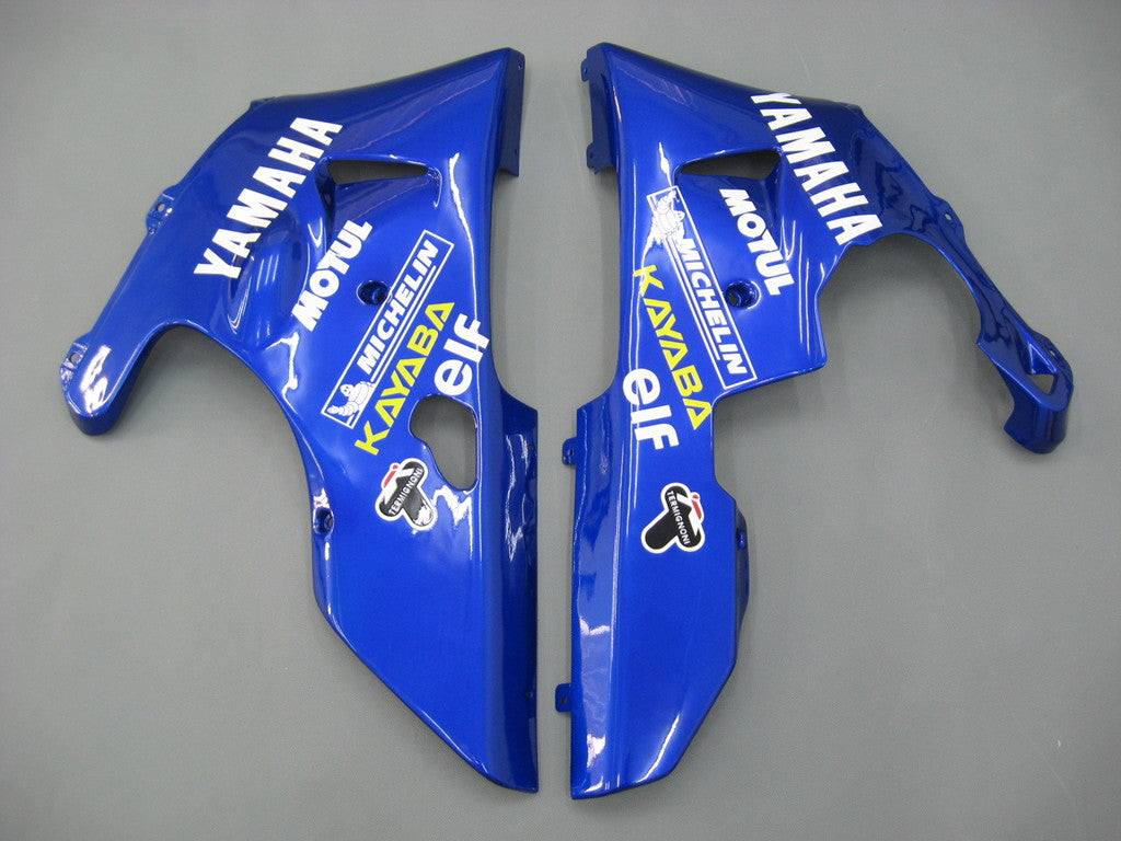 Amotopart 1998-1999 YAMAHA YZF 1000 R1 Blue & White Logos Style 1 Fairing Kit
