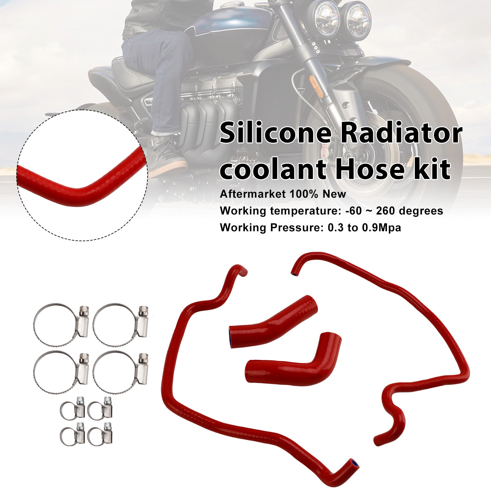 2019-2024 Rocket 3 Silicone Radiator coolant Hose kit