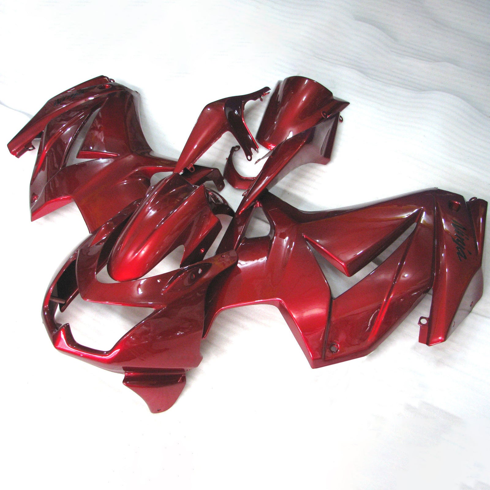 Amotopart 2008-2012 Kawasaki EX250 Ninja250r Dunkelrotes Abzugskit