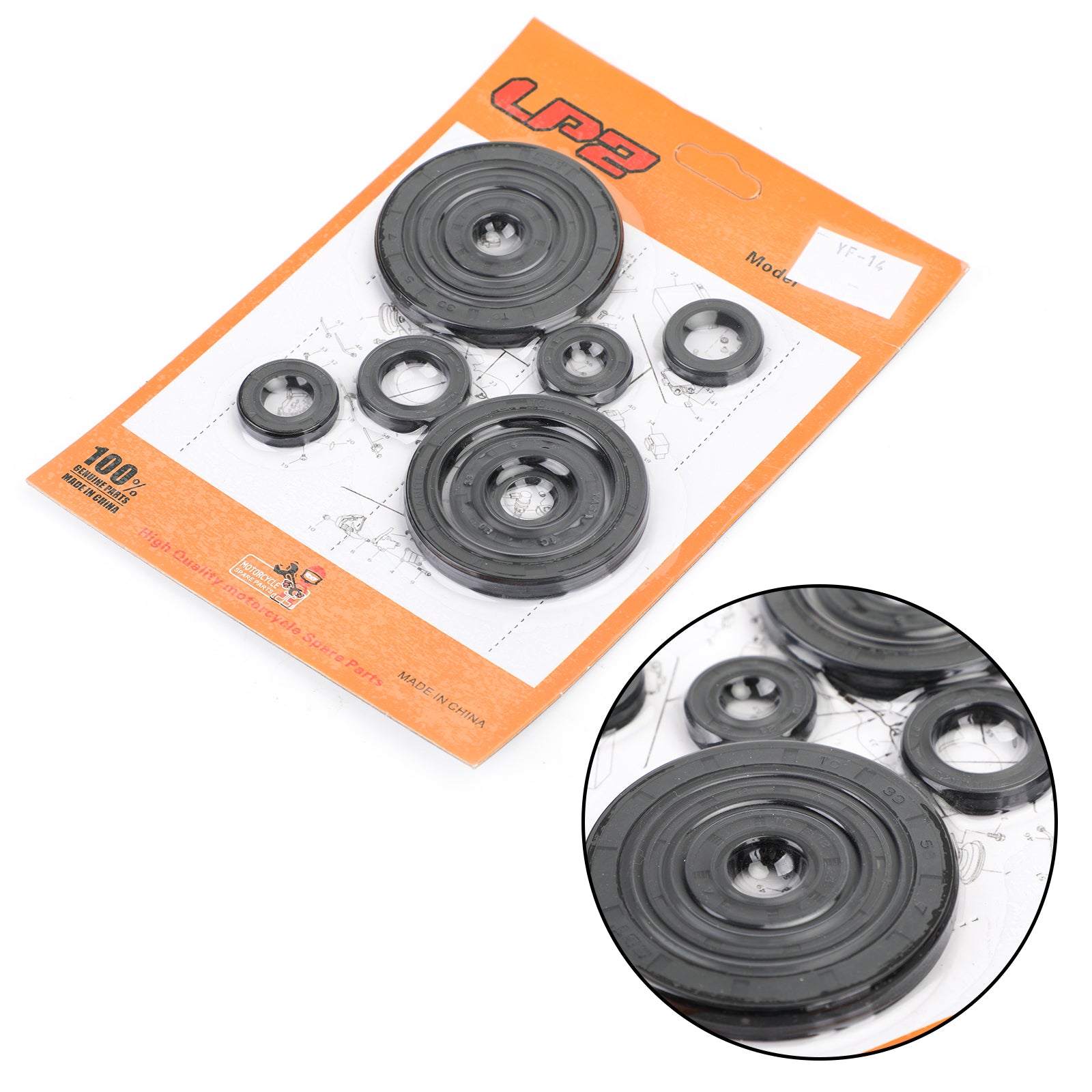 10pcs 04-17 Honda CRF250R CRF250X Complete Engine Oil Seal Crankcase Kit