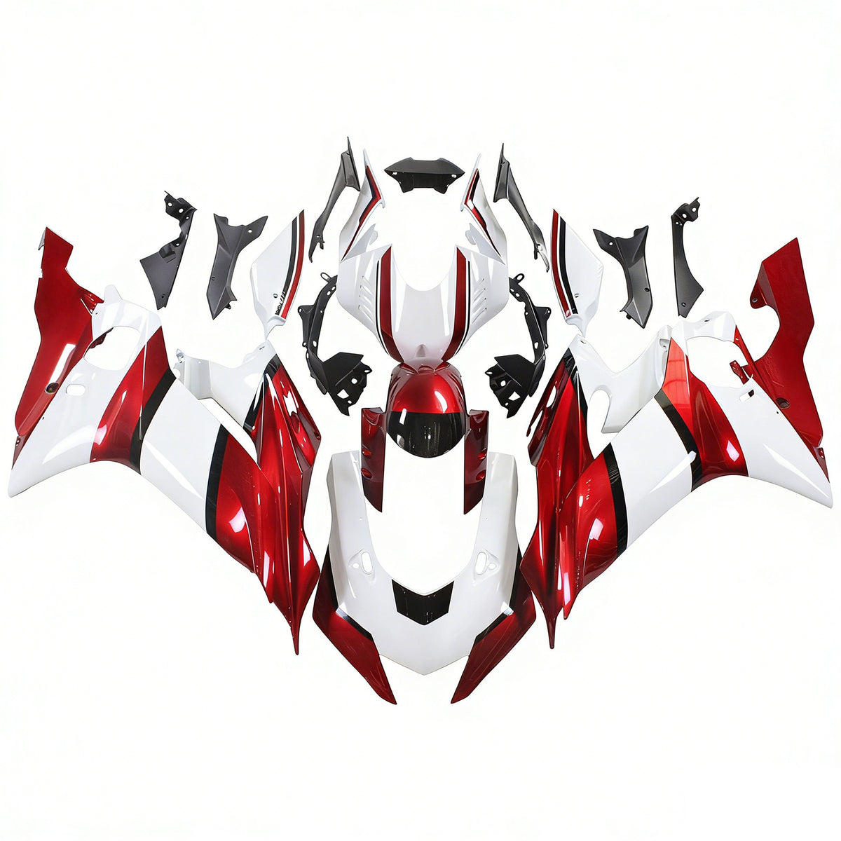 Amotopart 2017-2023 Yamaha YZF-R6 Red Black Fairing Kit