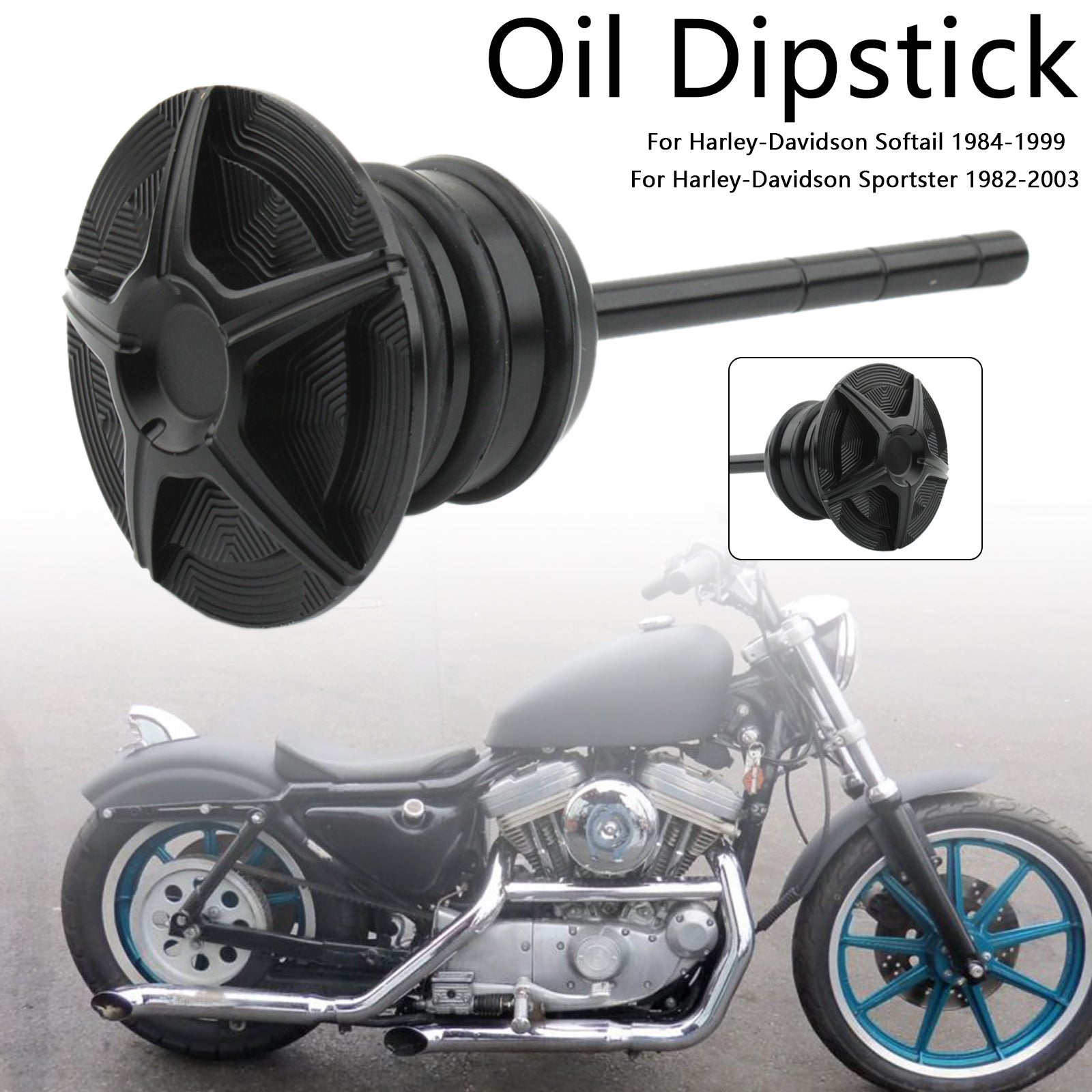 Softail 84-99 Sportster 82-03 Oil Dipstick Tank Cap Plug