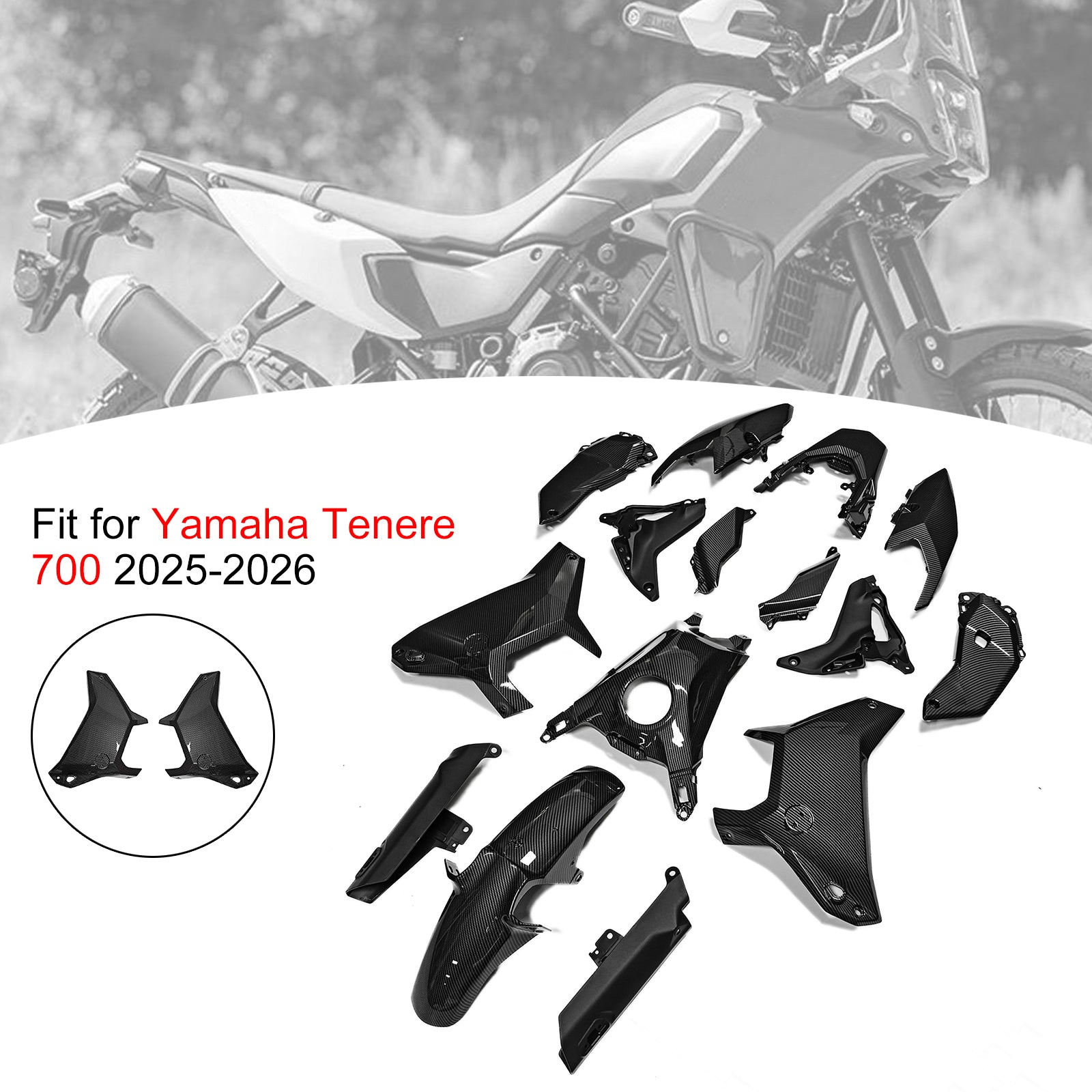 Amotopart 2025-2026 Yamaha Tenere 700 T700S Fairing Kit Collection