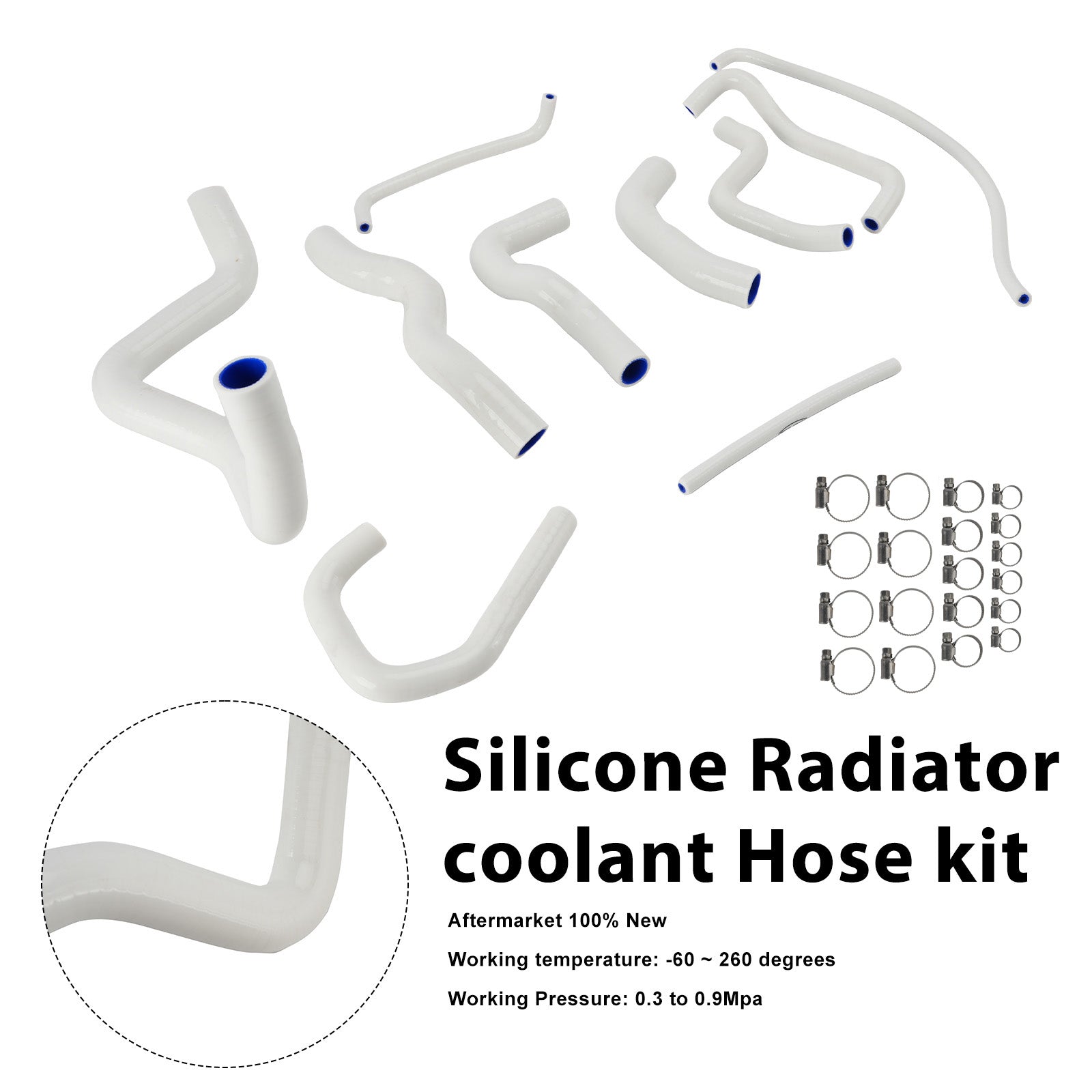 09-26 Kit de mangueira de refrigeração do radiador de silicone Kawasaki Ninja 636 ZX-6R
