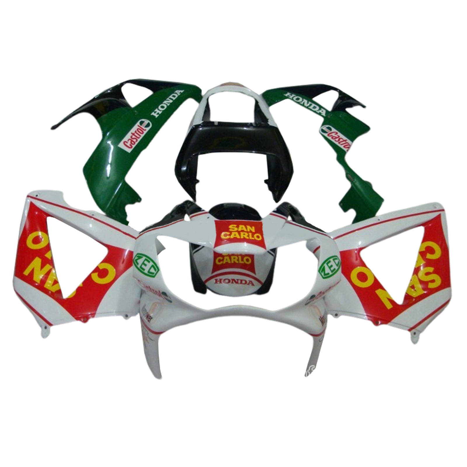 Amotopart 2000-2001 Honda CBR929RR Kit de carenagem preta branca