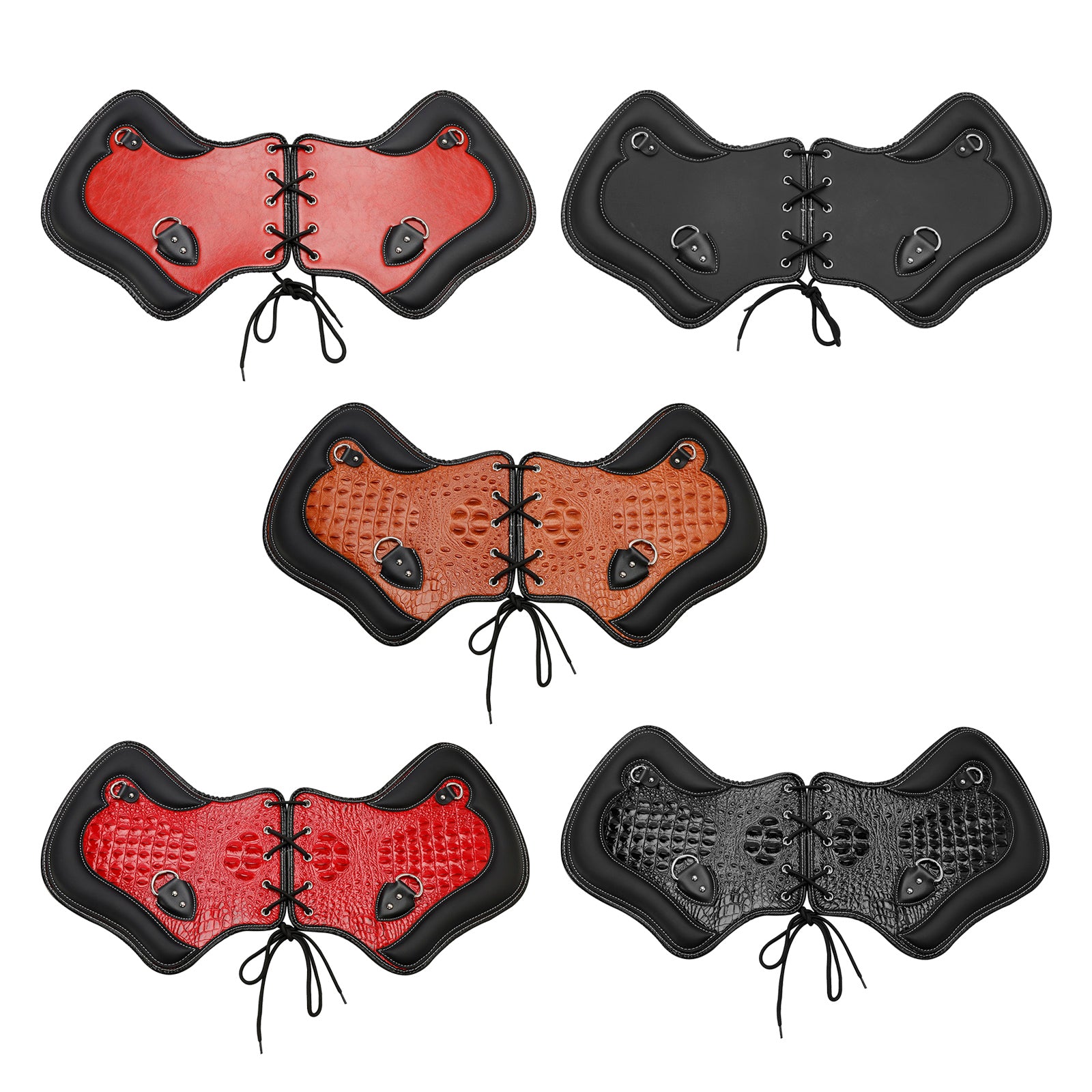 2Pcs Universal Heat Saddle Shield Deflector Blackb For Flhxs Glide Rider Fxdwg Brown