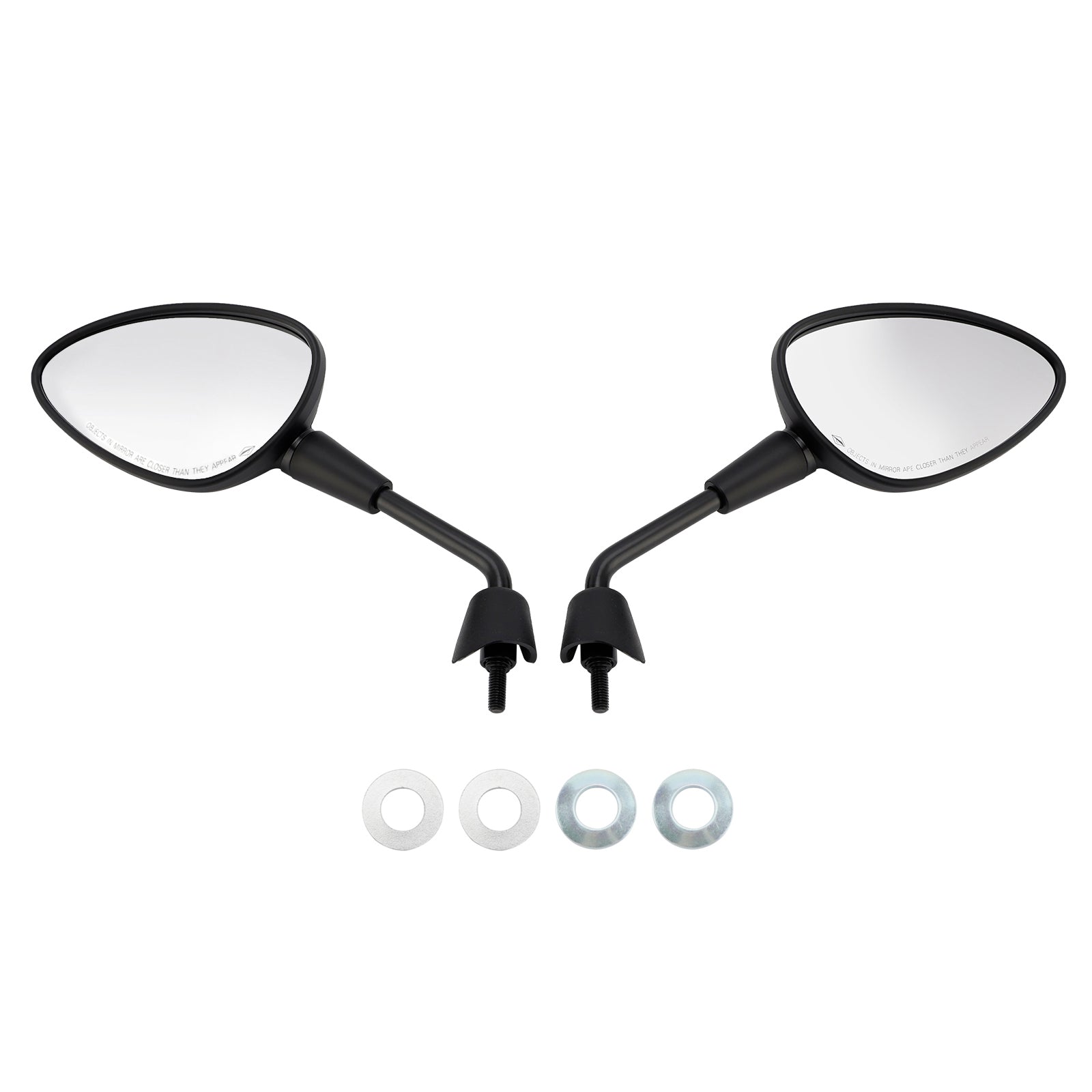 Vespa Sprint 50-150 Primavera 50-125 Gts 125 300 Pair Shorty Mirrors Black