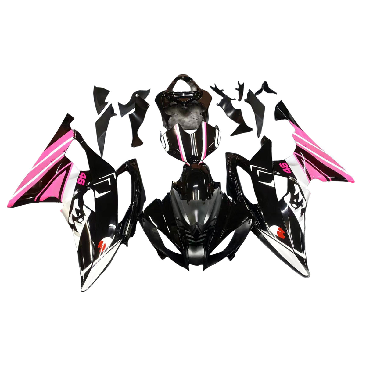 Amotopart 2008-2016 Yamaha YZF-R6 wit roze zwarte kuipset