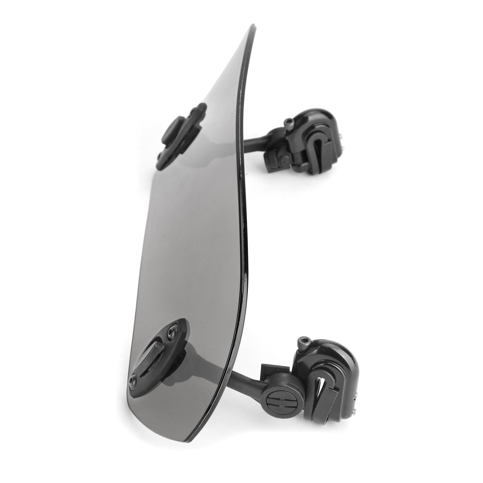 Clip ajustable para motocicleta, alerón de extensión de parabrisas, Deflector de viento gris