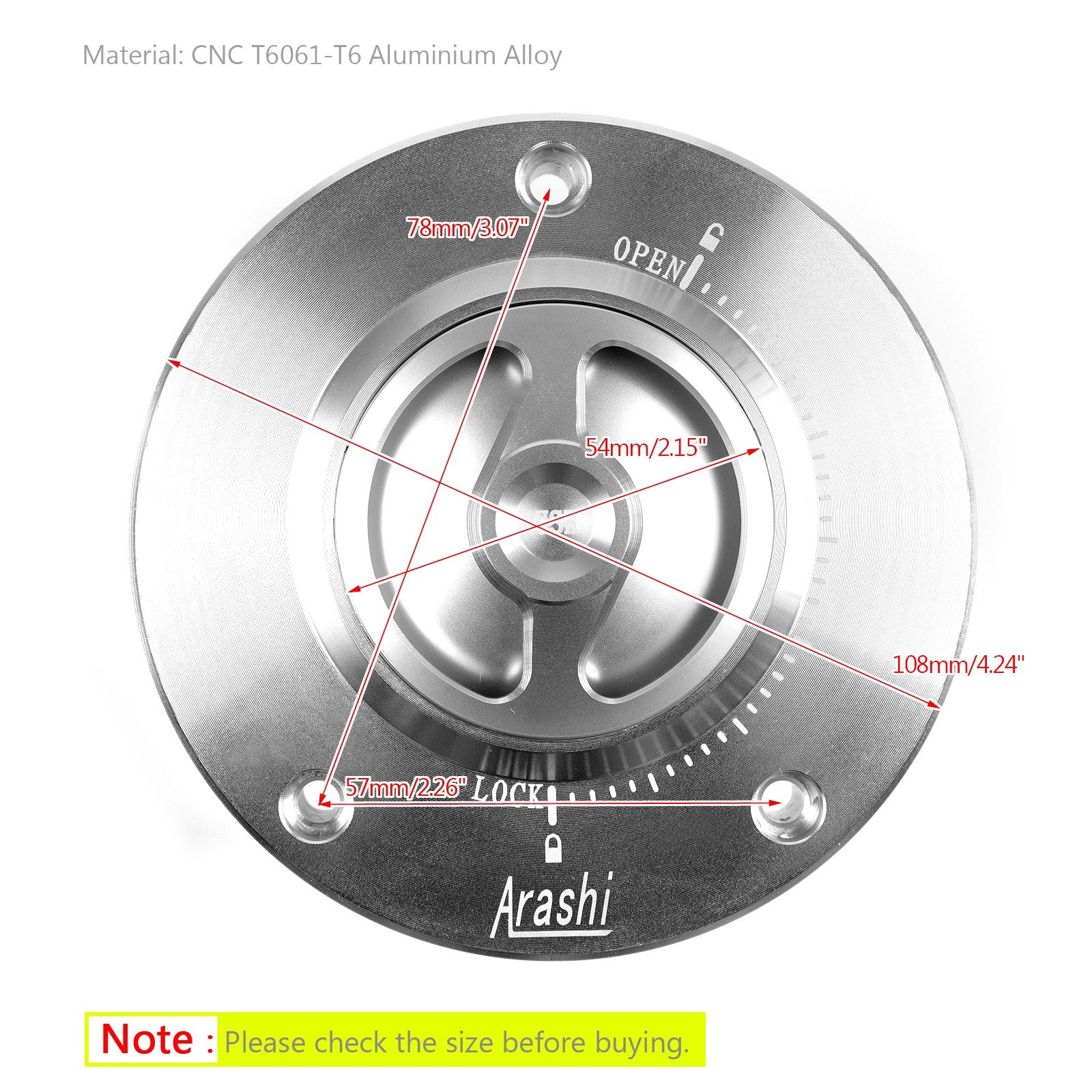03-18 Suzuki GSXR GSR 600/750 GSXR 1000 CNC Tappo serbatoio carburante senza chiave SL