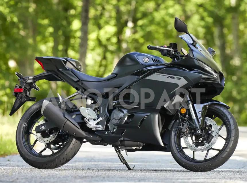 Amotopart 2025-2026 Yamaha YZF R3 YZF R25 Black Fairing Kit
