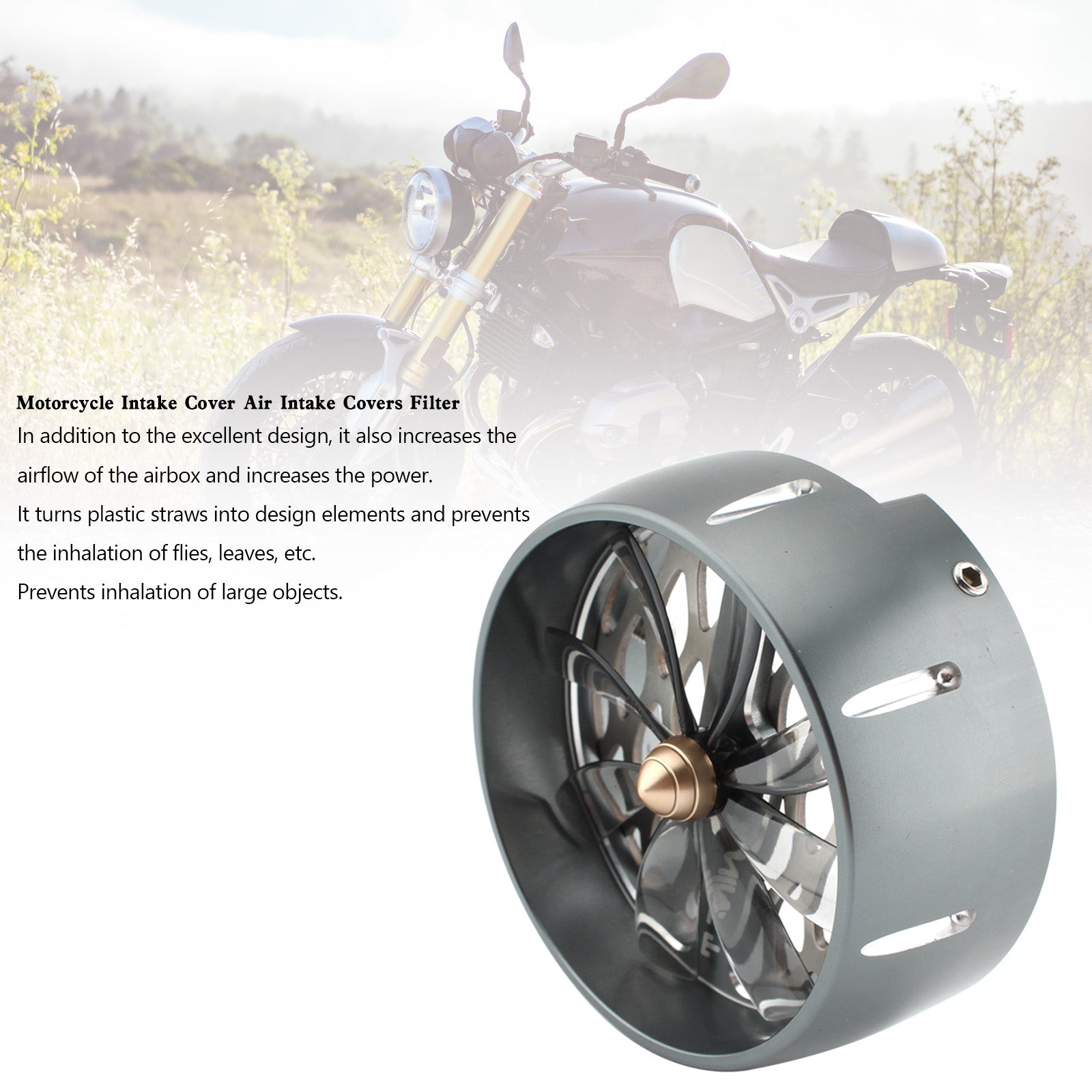 Cubierta de entrada de aire cubre filtro para BMW R Ninet Ninet R9T