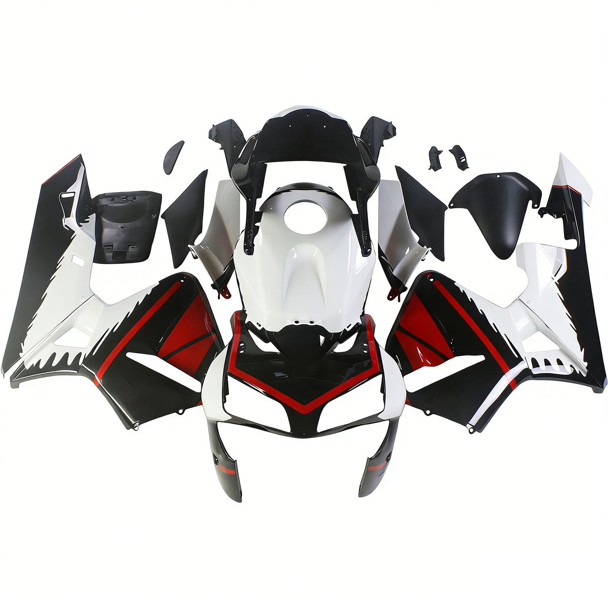 Amotopart 2003-2004 Honda CBR600RR F5 White Black Fairing Kit