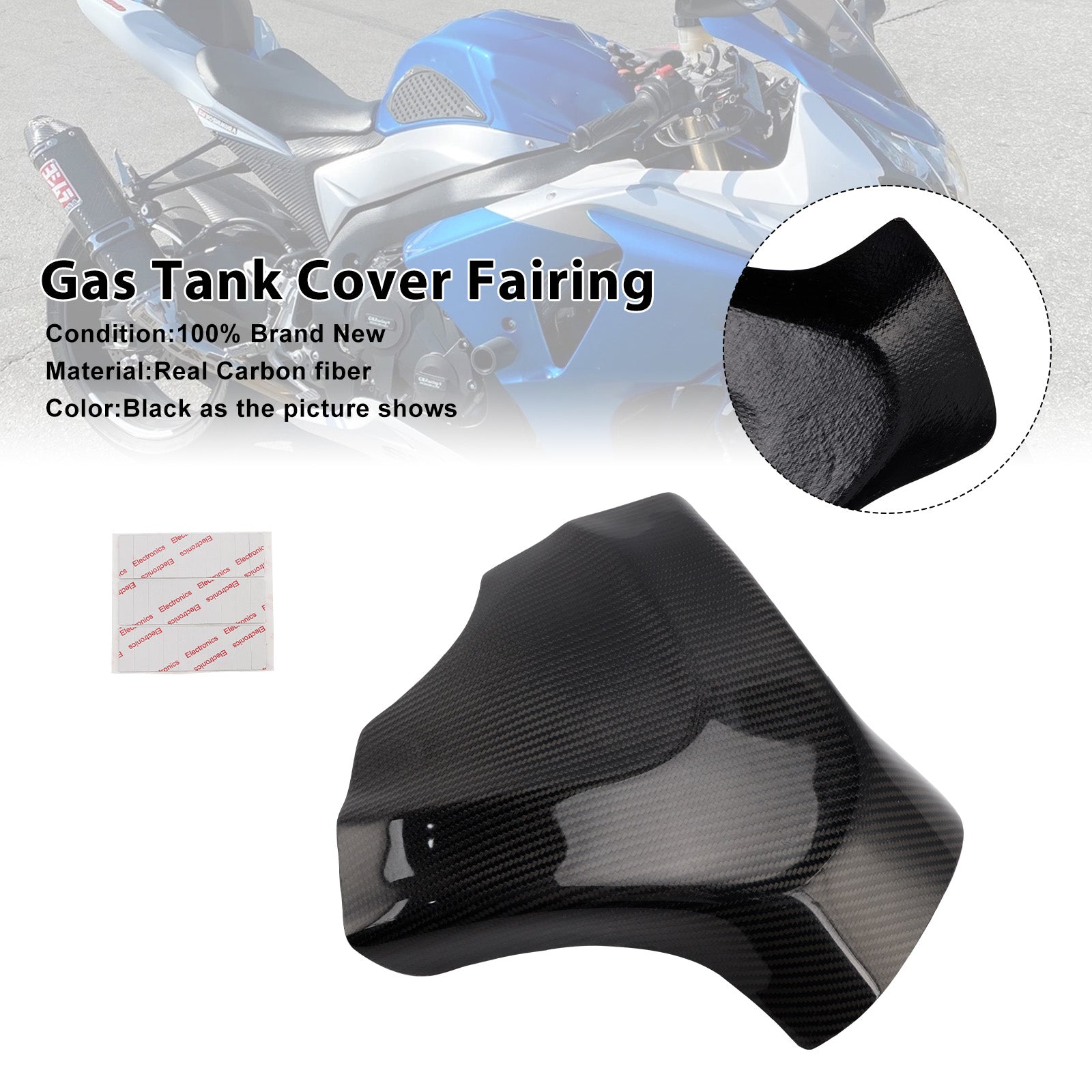 Suzuki GSXR1000 GSX-R1000 2009-2016 Real Carbon Fiber Tank Cover Fairing