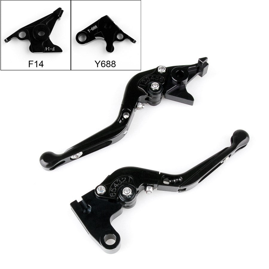 Yamaha R1 R6 R6S FZ1 Adjustable Folding Extendable Brake Clutch Levers Black