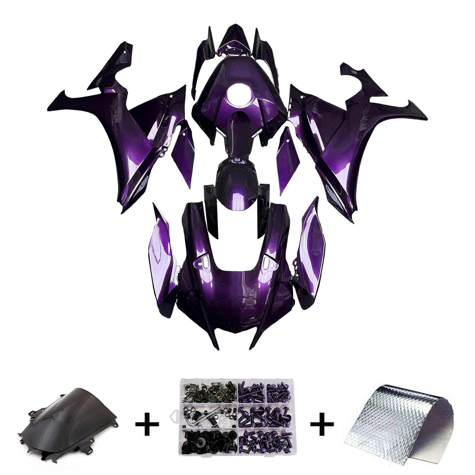 Amotopart 2020-2025 Yamaha YZF-R1 Purple Fairing Kit