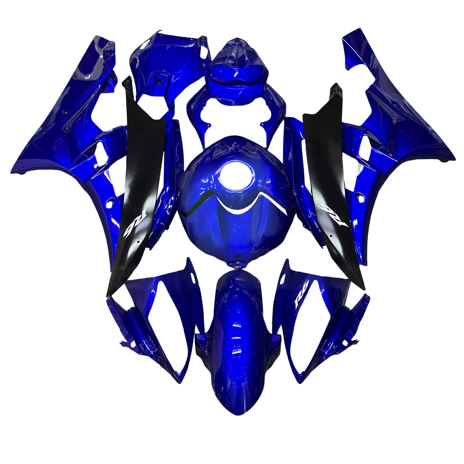 Amotopart 2006-2007 Yamaha YZF-R6 Blue & Black Fairing Kit