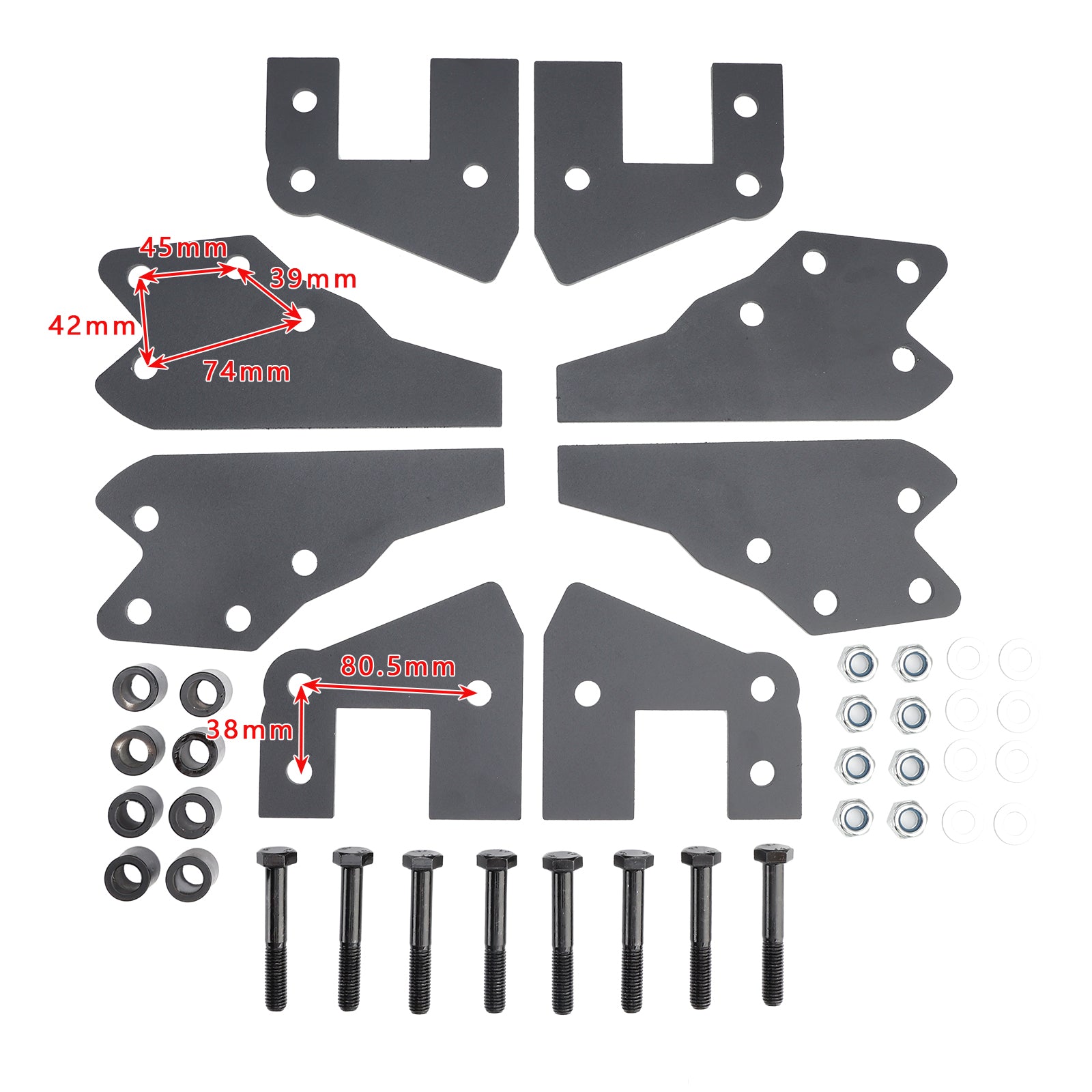 Höherlegungssatz 3 Zoll vorne & Hinterradaufhängung mit Erhöhung für Polaris Ranger 570 1000 Crew