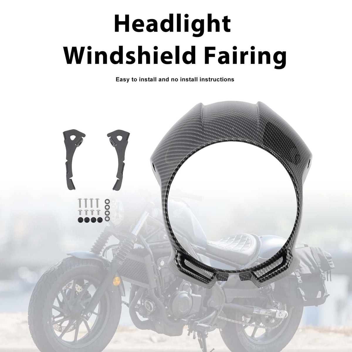 2020-2026 Honda Rebel CMX300 CMX500 Headlight Windshield Cover Fairing