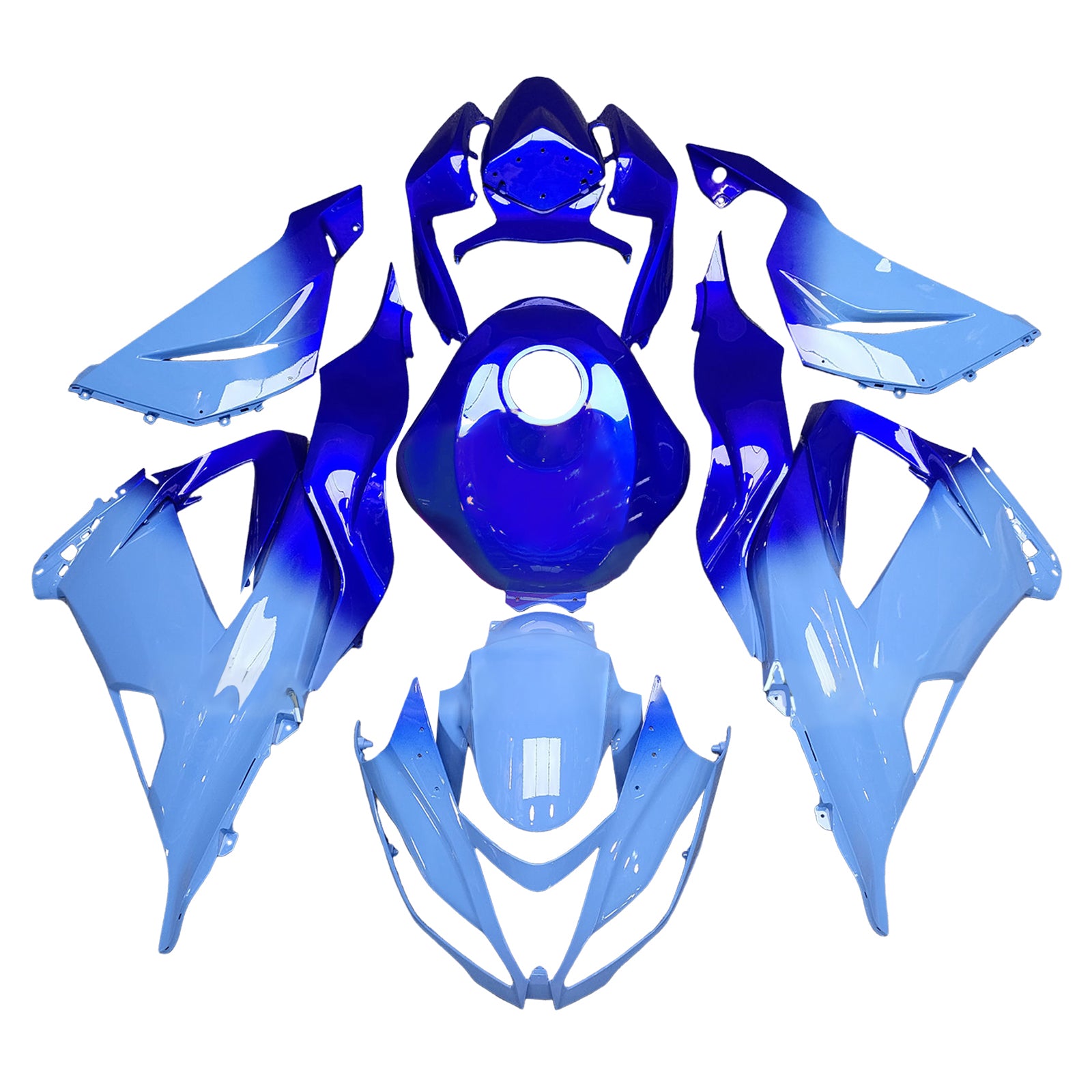 Amotopart 2013-2018 Kawasaki ZX6R 636 Blue Fairing Kit