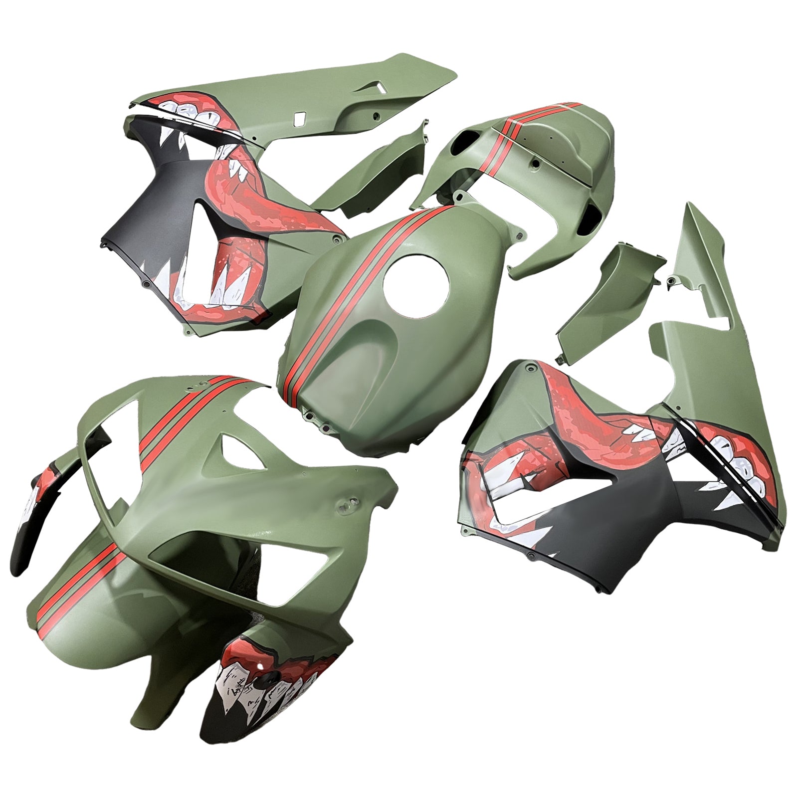 Amotopart 2005-2006 Honda CBR600RR Green Fairing Kit