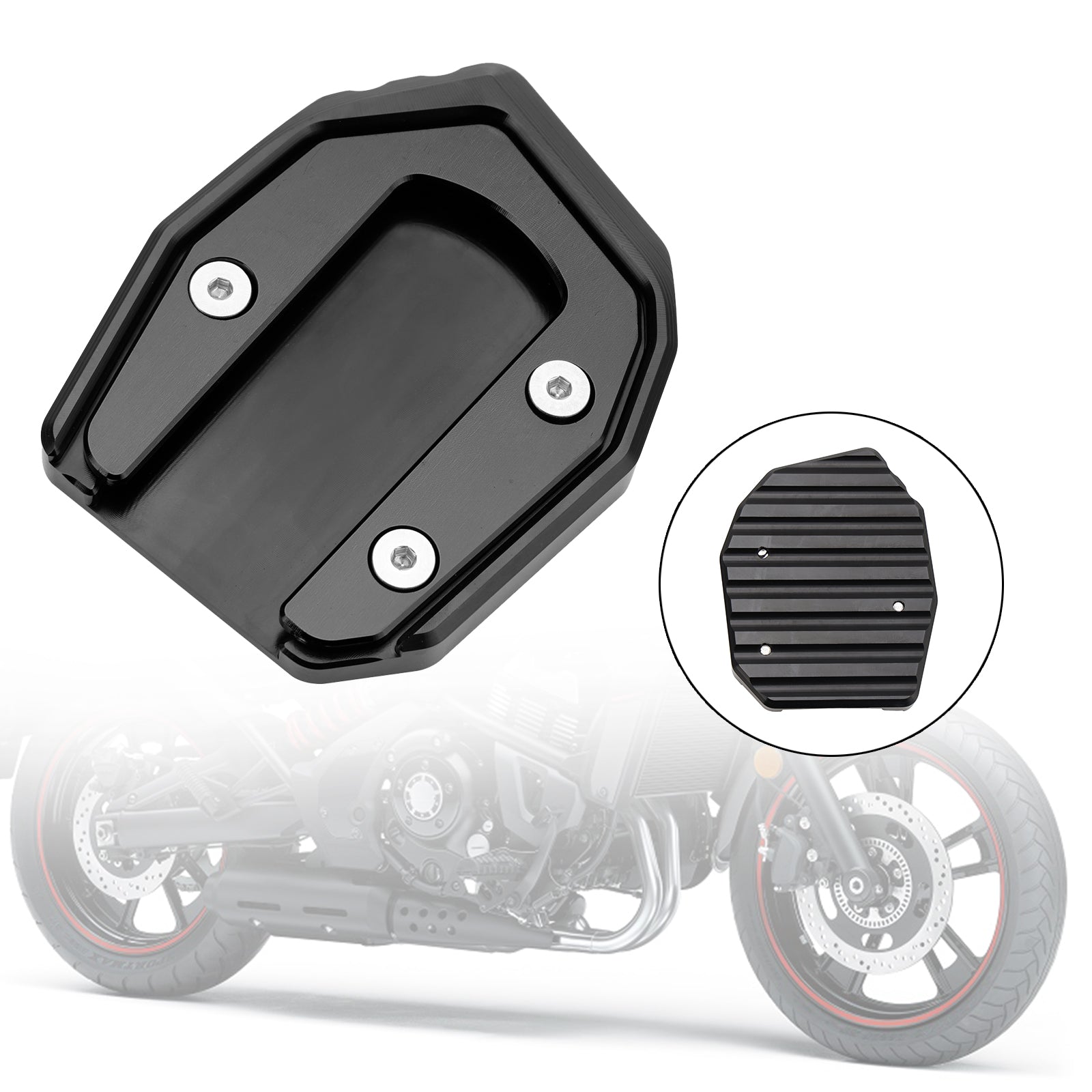 Almohadilla de placa ampliada con soporte para Kawasaki Vulcan S 650 VN650 2015-2021