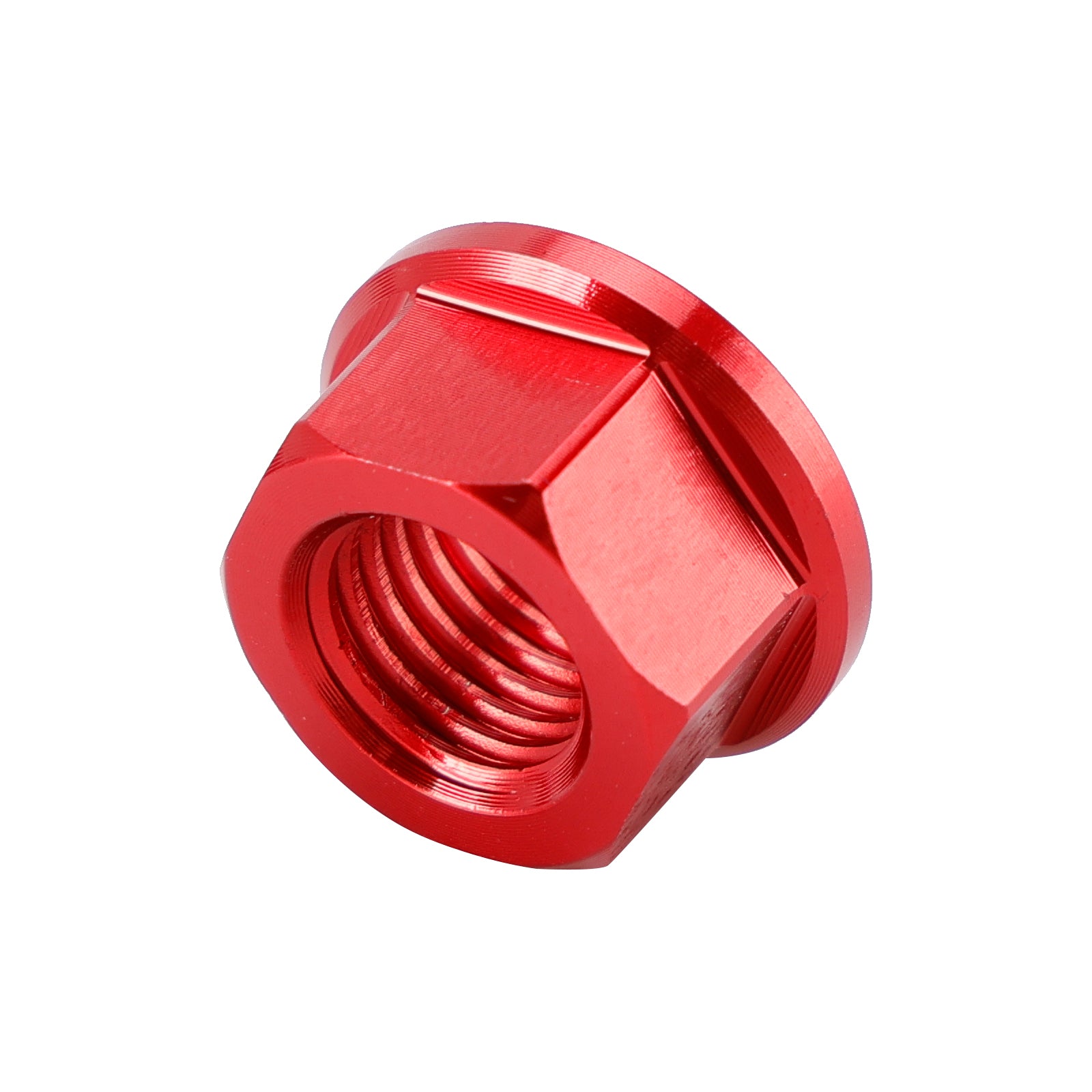 6 Pack Motorcycle Bike Aluminum Rear Sprocket Flange Nuts M10X1.25 Red