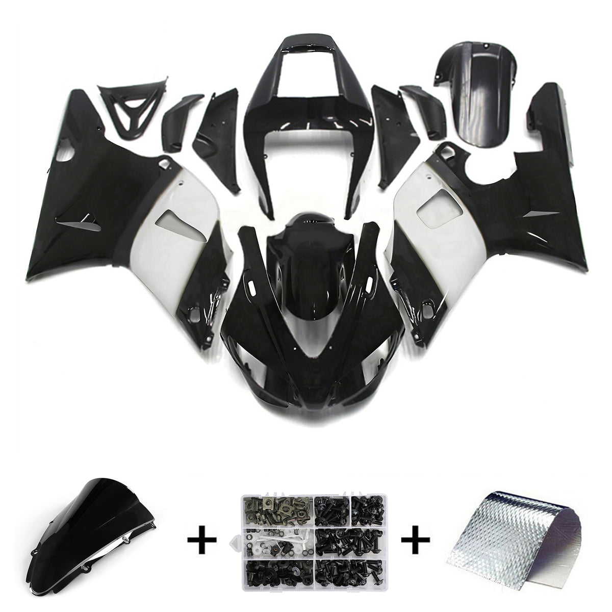Amotopart 2000-2001 Yamaha YZF-R1 Black Fairing Kit