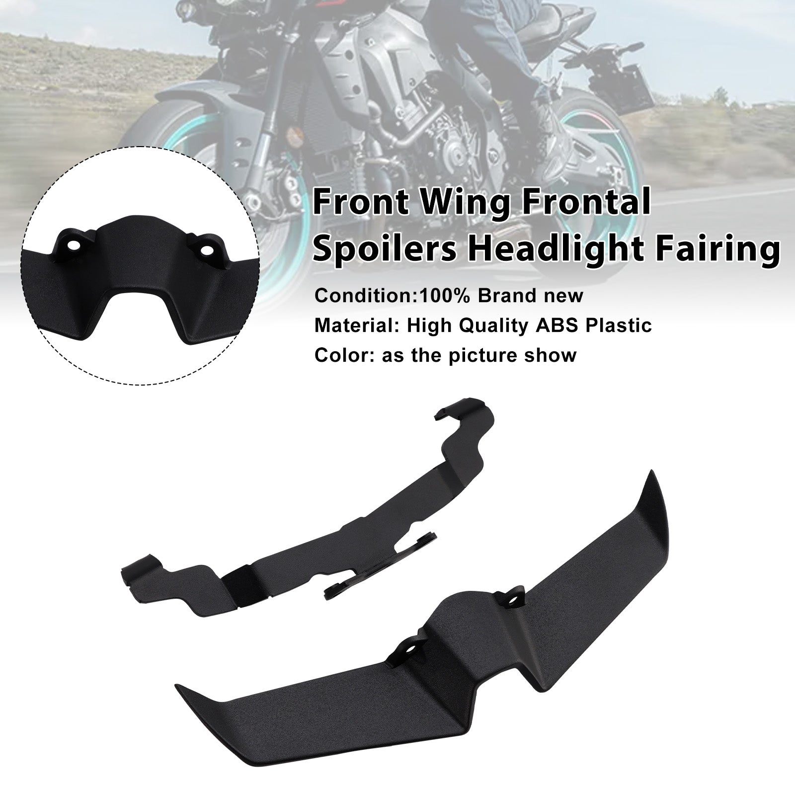 Yamaha MT-10 2022-2024 Front Wing Frontal Spoilers Headlight Fairing