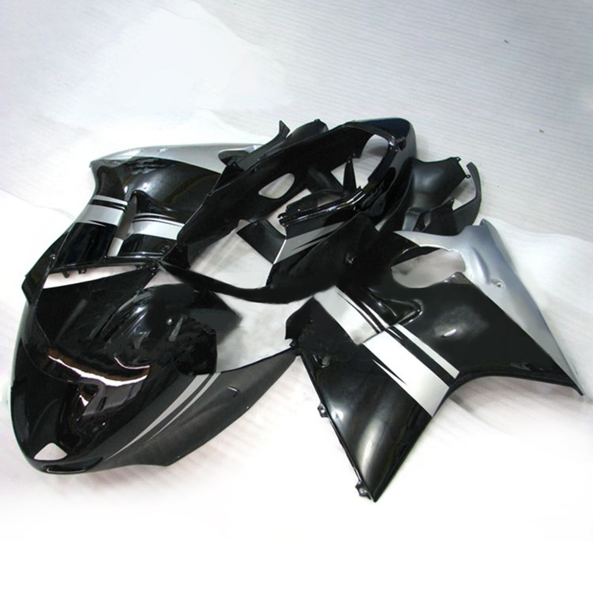 Amotopart 1996-2007 Honda CBR1100XX SuperBlackBird Gray Black Fairing Kit