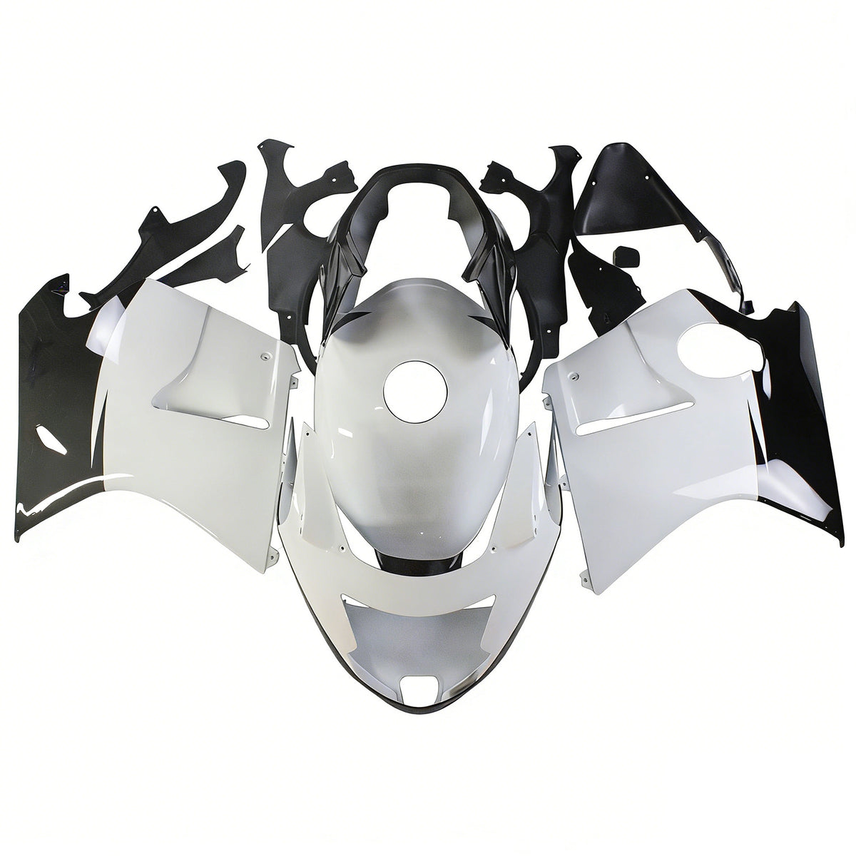 Amotopart 1996-2007 Honda CBR1100XX SuperBlackBird Grey Black White Sada kapotáže