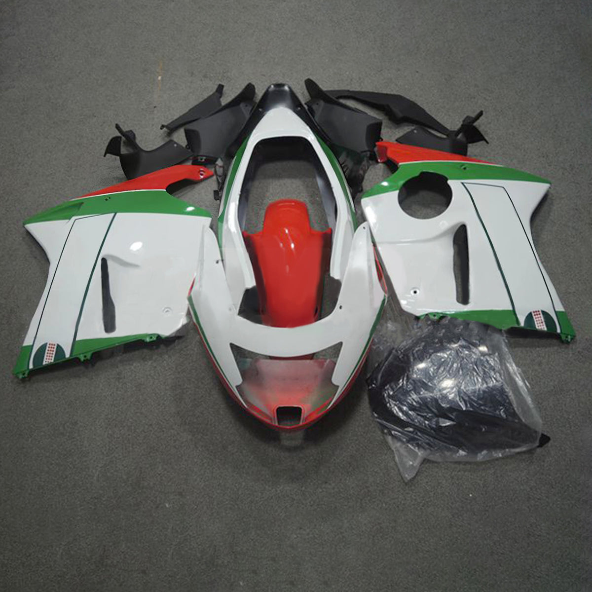 Amotopart 1996-2007 Honda CBR1100XX SuperBlackBird Black Gray Fairing Kit