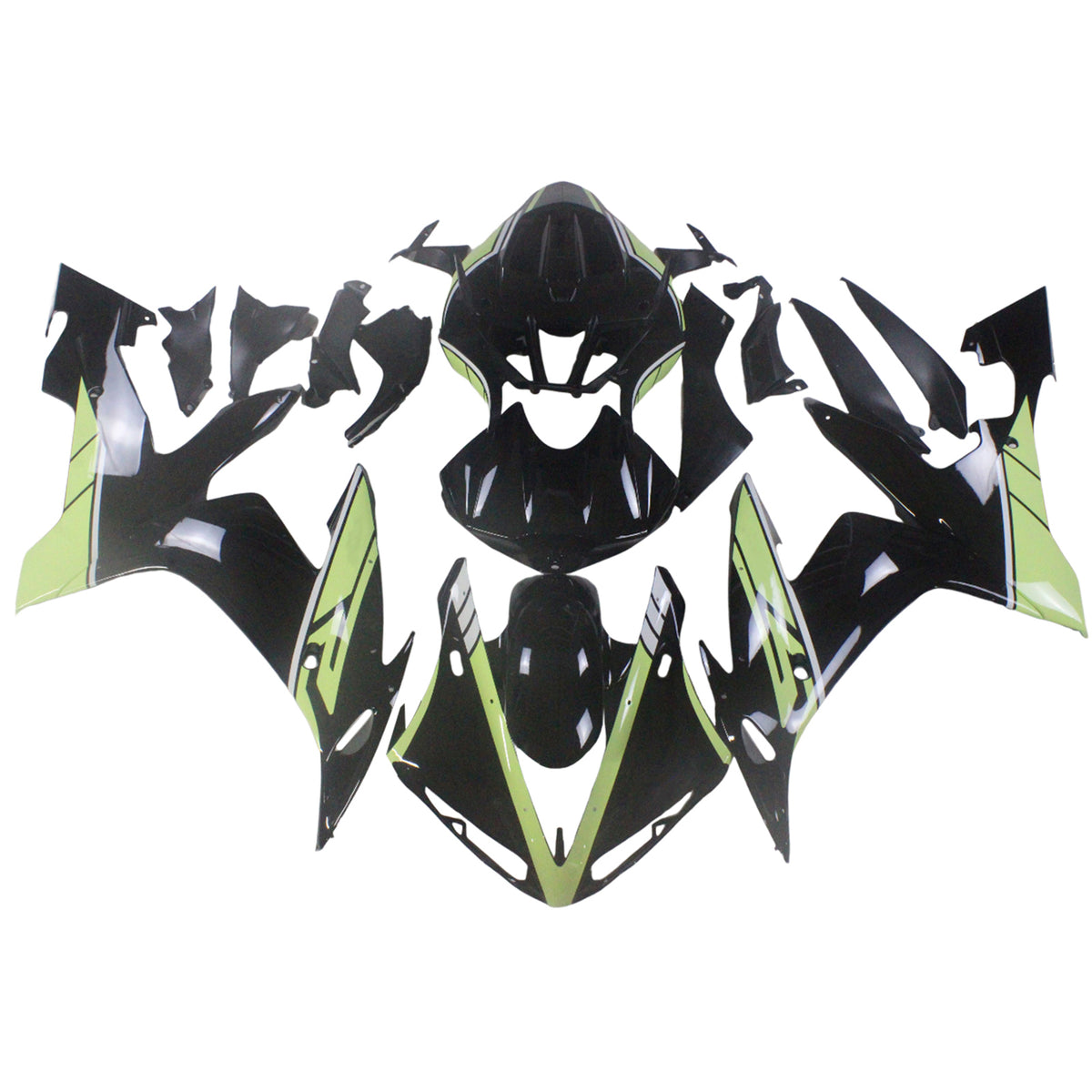 Amotopart 2004-2006 Yamaha YZF-R1 White Black Gray Green Fairing Kit