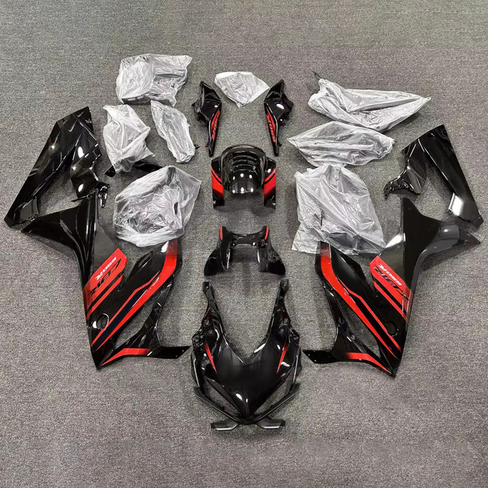 Amotopart 2019-2020 Honda CBR650R Black/Red Fairing Kit