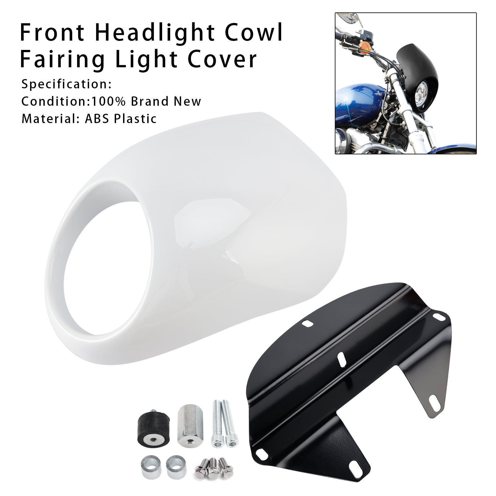 1973-up Sportster Dyna XL 883 1200 FX Headlight Fairing Light Cover