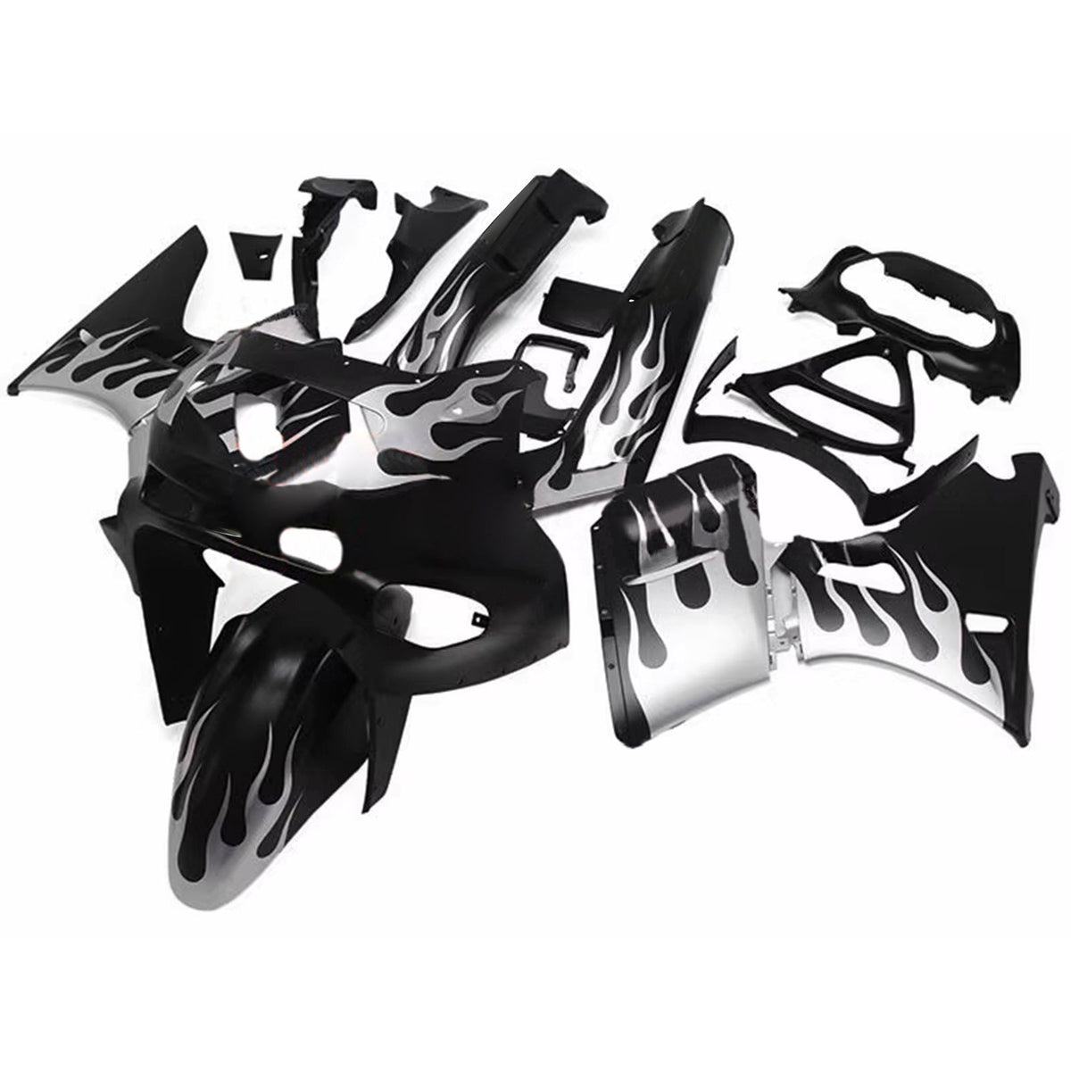 Amotopart 1993–2007 1998–2003 Kawasaki ZZR400 ZZR600 Weiß Grau Schwarz Verkleidungsset