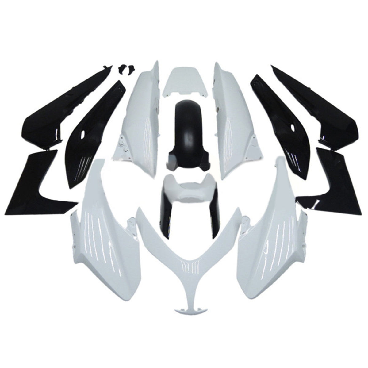 Amotopart 2008–2012 Yamaha TMAX XP500 Schwarz Grau Verkleidungsset