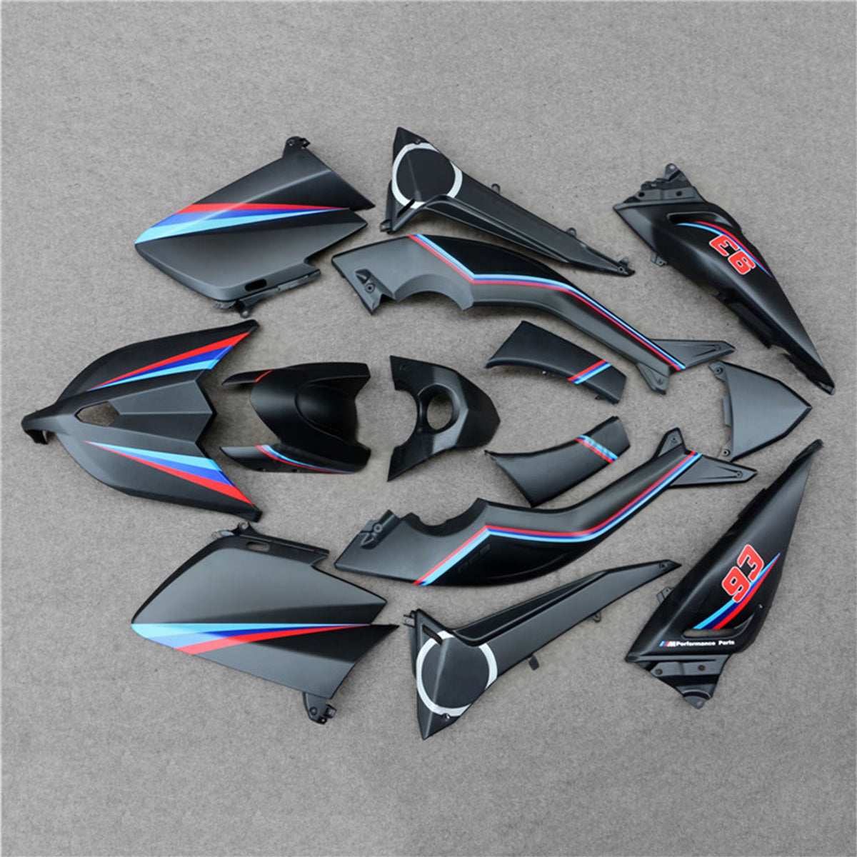 Amotopart 2012-2014 Yamaha TMAX530 Gray Black Blue Fairing Kit