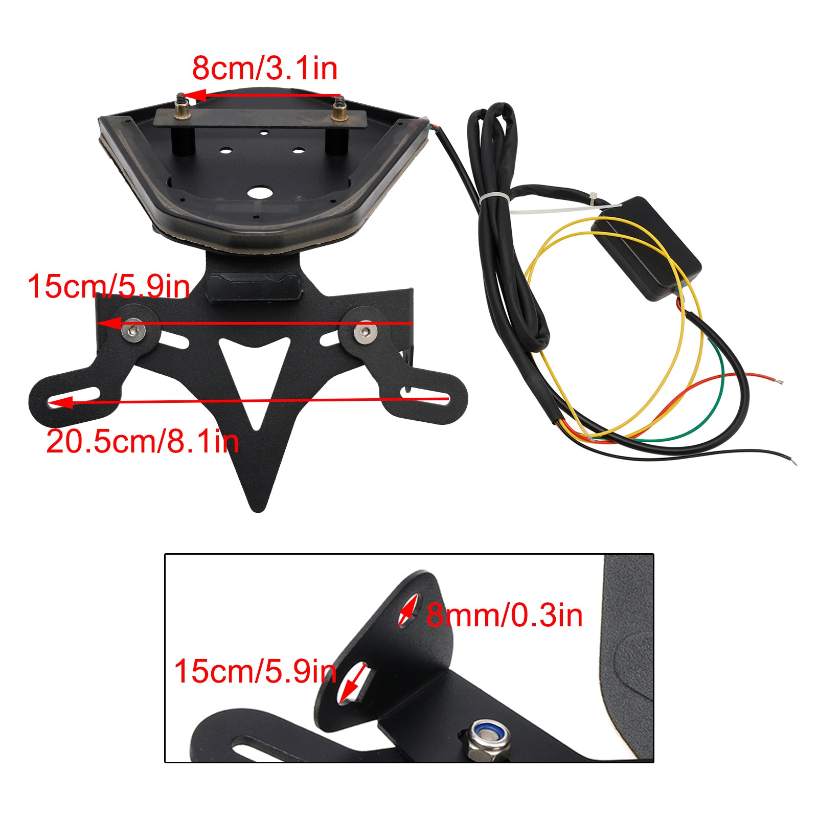 21-24 BMW S1000RR Aluminum Alloy License Plate Holder Bracket