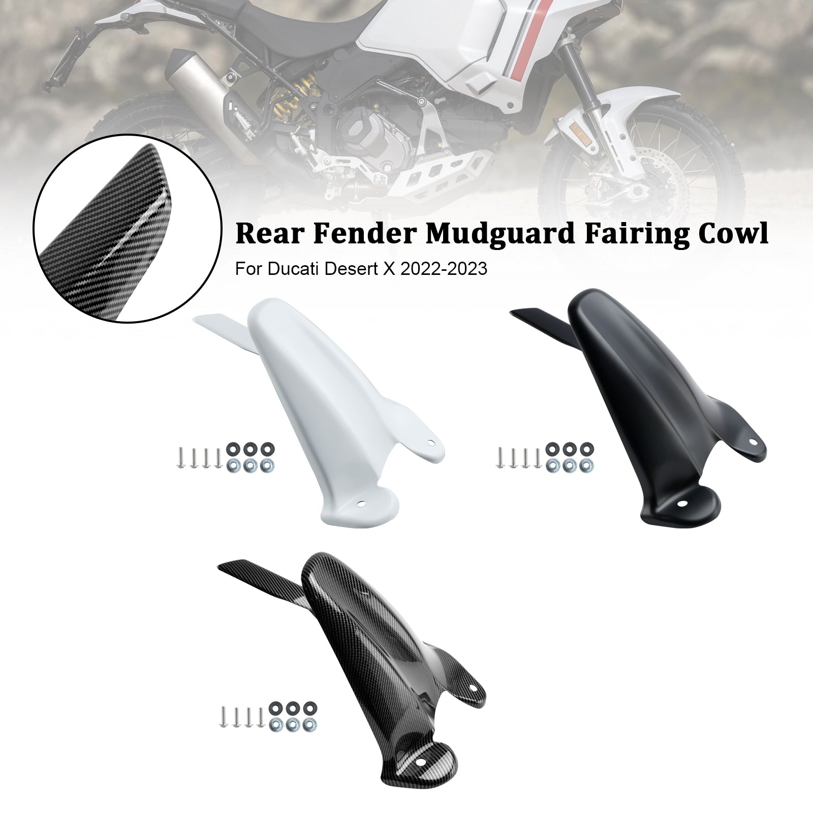 22-24 Ducati Desert X zadní blatník mudguard kapota kapota