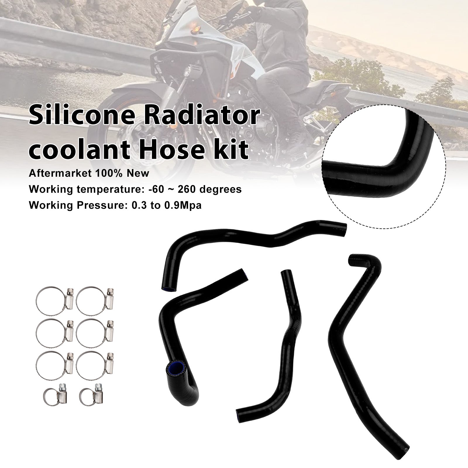 Honda NX400 NX500 CB500 CB500F/X/R Silicone Radiator coolant Hose