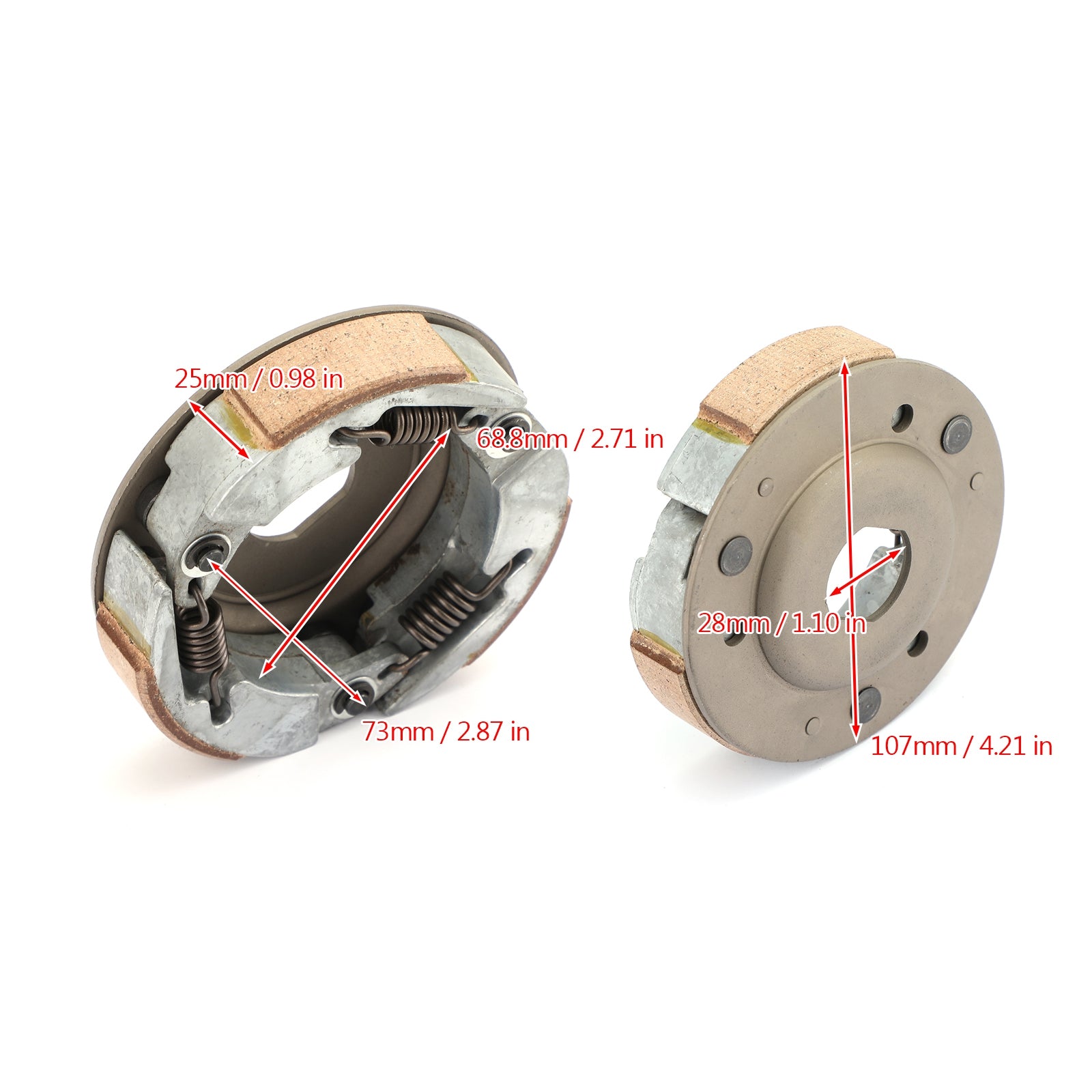 Kompletter Kupplungsbacken-Gewichtssatz & Feder für Kawasaki KSF90 KFX90 2007-2020