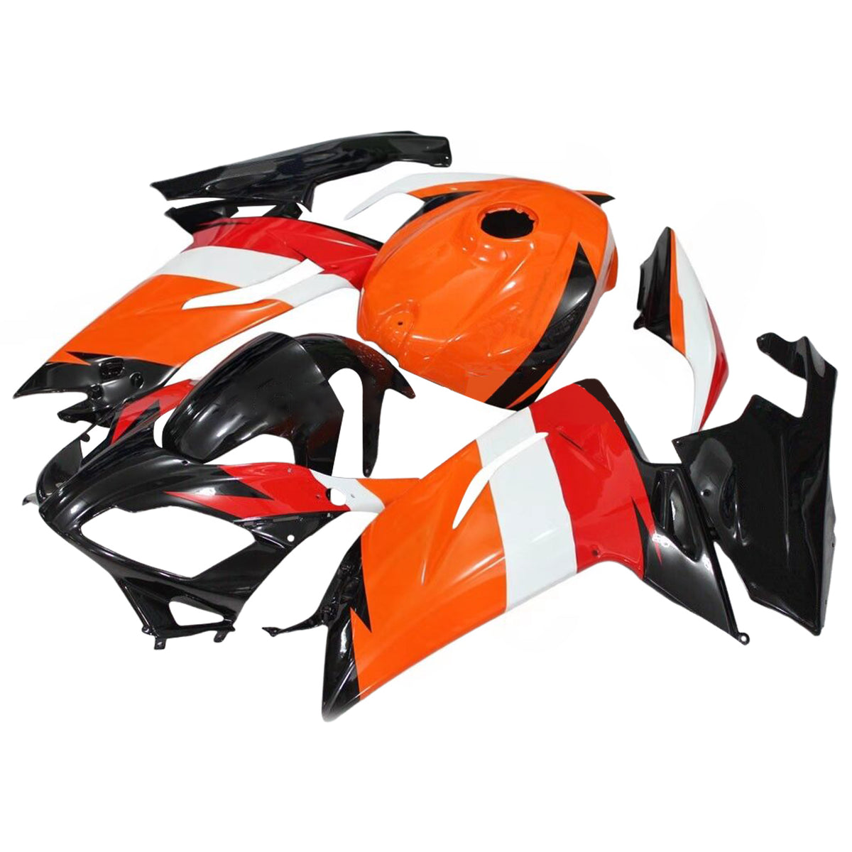 Kit de carenagem Amotopart 2006-2011 Aprilia RS125 laranja branco