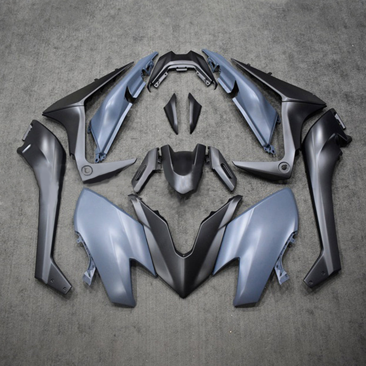 Amotopart 2017-2018 Yamaha TMAX530 Gray Blue Black Fairing Kit