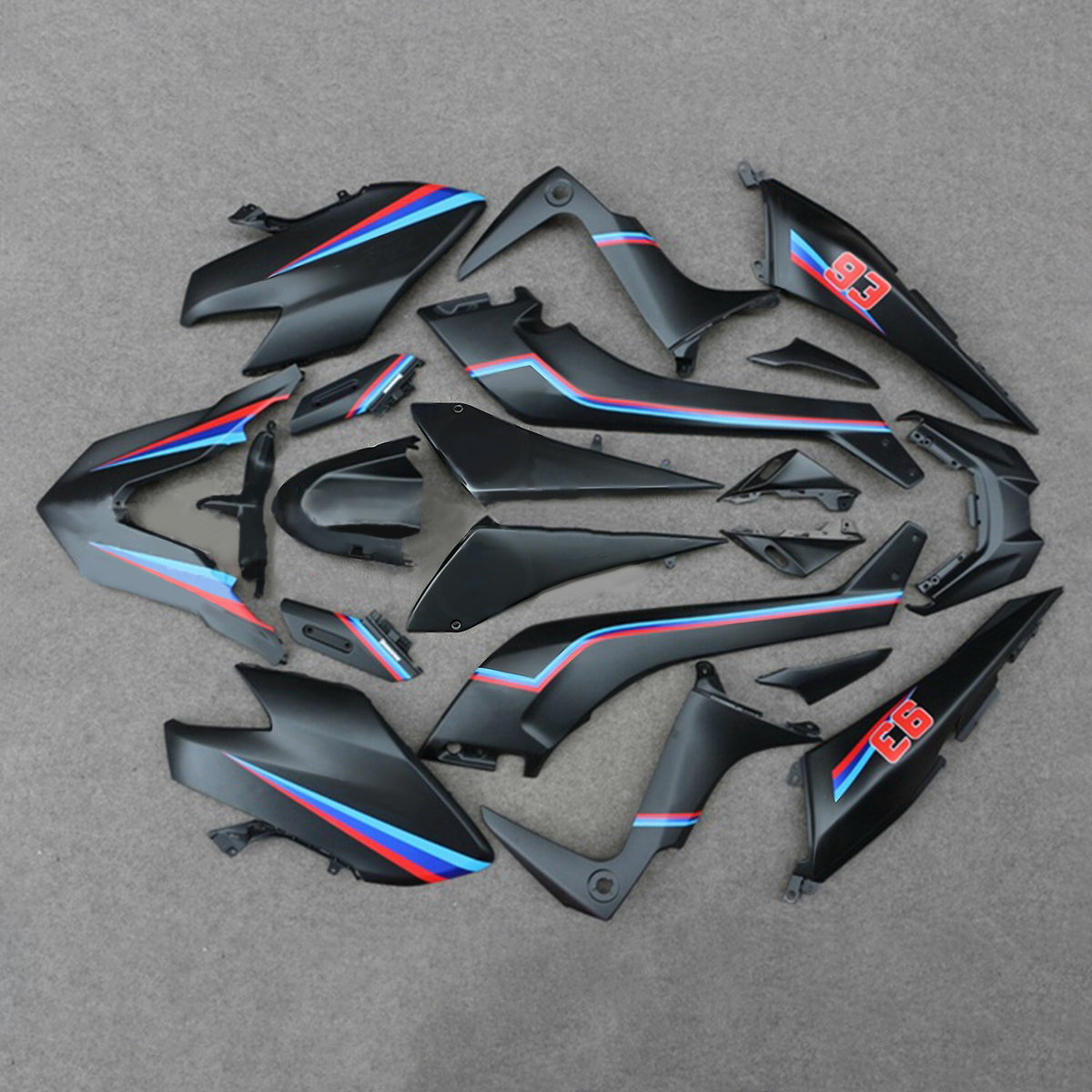 Amotopart 2017-2018 Yamaha TMAX530 Gray Black Blue Fairing Kit