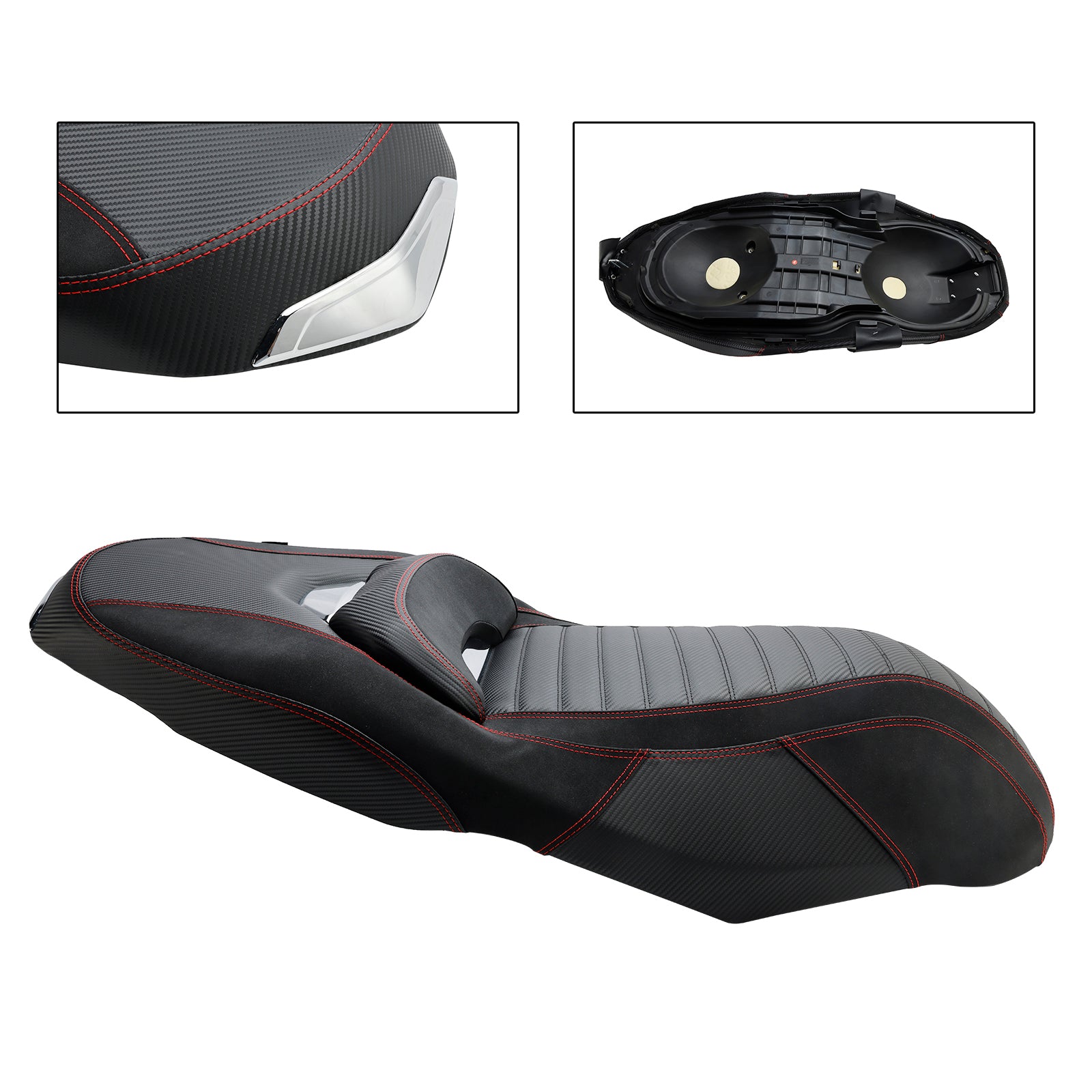 23-24 Yamaha X-Max 300 Asiento de pasajero con cojín completo para color rojo